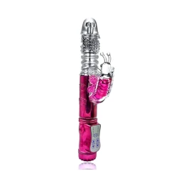 VIBRADOR ROTATIVO COM ESTIMULADOR CLITORIANO MEGA IMPORT