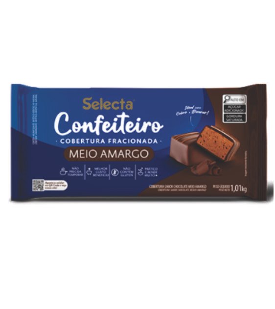 COBERTURA 1KG CHOC MEIO AMARGO CONF SELECTA