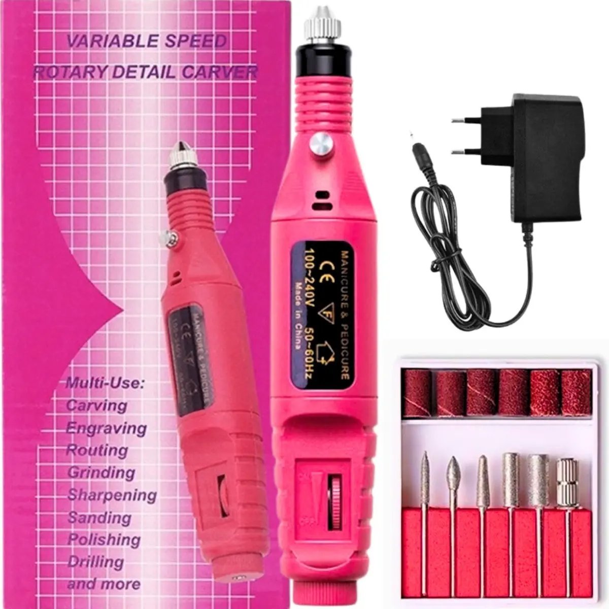 LIXADEIRA DE UNHA Elétrica Profissional Bivolt Rosa